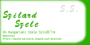 szilard szele business card